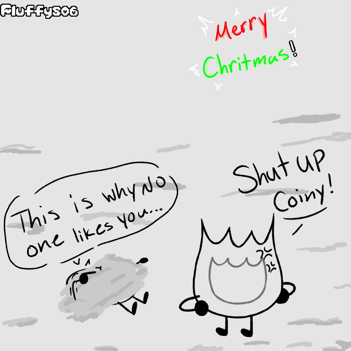 Snowball fight..?❄️ #bfdi #objectshowcommunity #fireafy #bfdicoiny