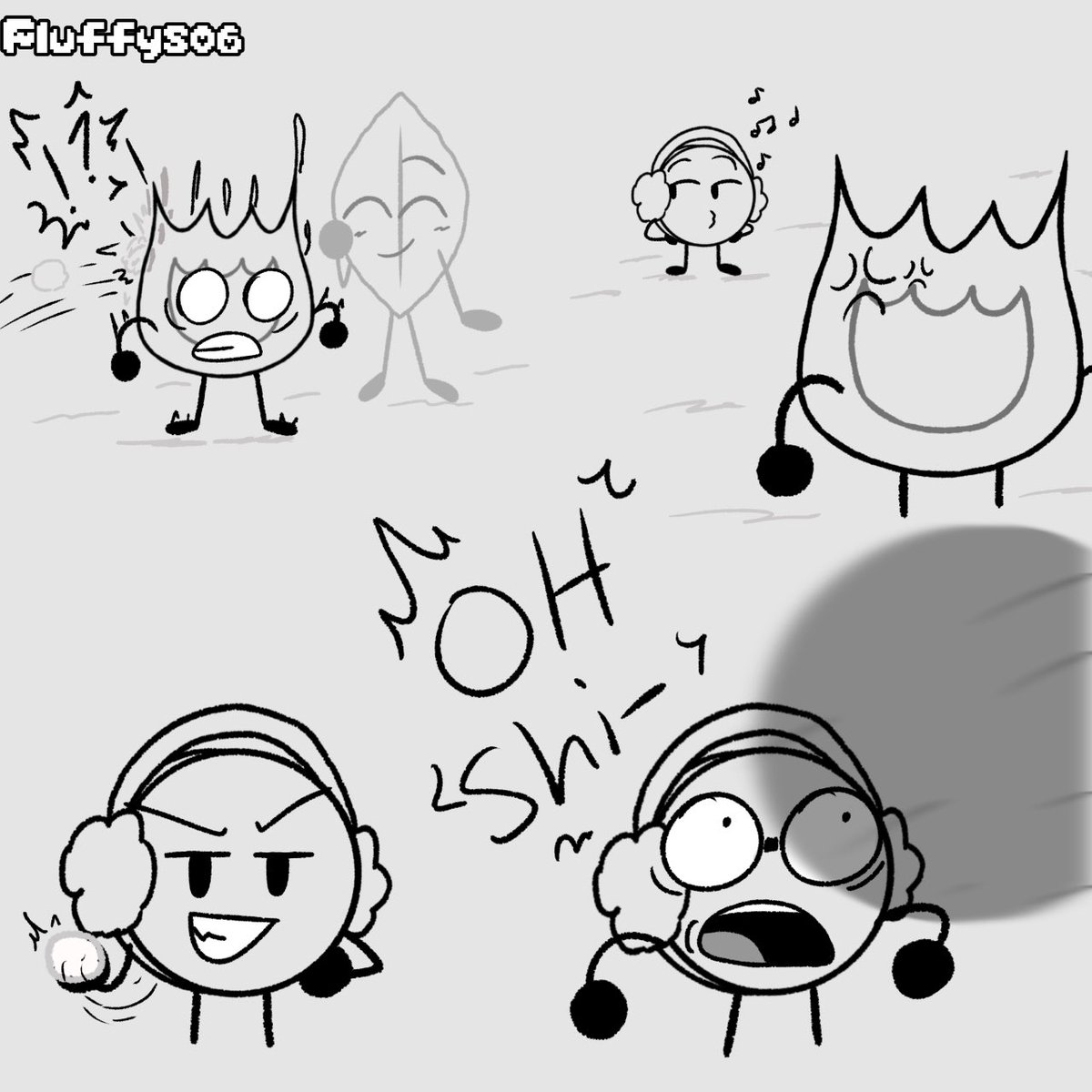 Snowball fight..?❄️ #bfdi #objectshowcommunity #fireafy #bfdicoiny