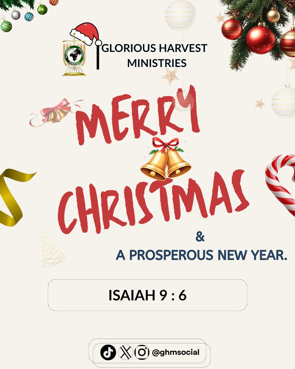 GHMsocial's tweet photo. Glorious Harvest Ministries wishes you a merry Chirstmas with the love of our lord Jesus Christ. 🎄🎄🎅#Christmaswithghm #Christisthereason https://t.co/fu3uHPpke7