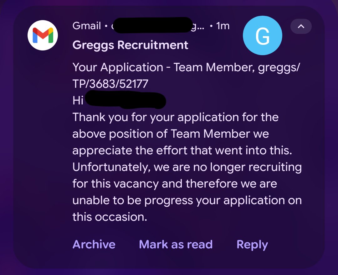 callummhoare's tweet photo. You appreciate fuck all, why have it up then? There is no excuse for your negligence @GreggsOfficial truly gift that keeps giving. 😐 Merry fucking Christmas have a horrible 2026. I swear you cunts have done this shit twice to me now.. All I wanted for Christmas was a fucking job https://t.co/Z0DZOTygk8