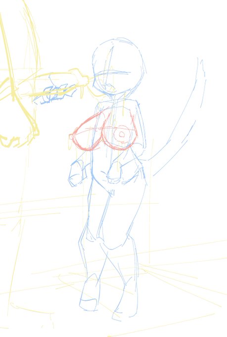 支援サイト用エロ落書きのラフ 