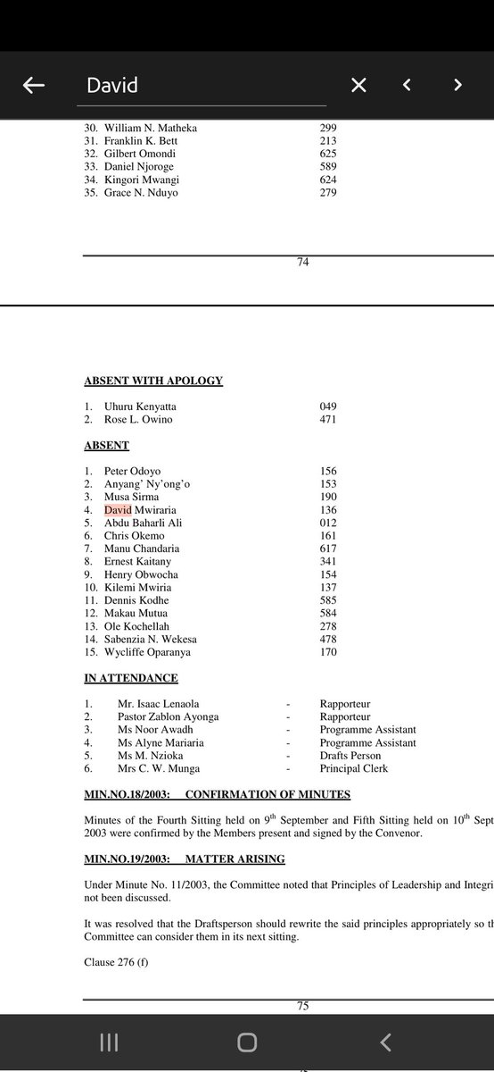 onyango_abe's tweet photo. @EAukot From the National constitution conference document on Public finance Management Act (Chapter 12) of the final report for TWC GROUP H of constituonal review in 2005, among all important names mentioned in the document, Mr David Ndii isn't among them... he lied about it https://t.co/UwkqRpmVk4