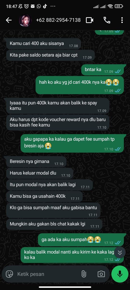 vaylazc's tweet image. Sorry kalau berantakan. Ini pertama kali buat thread soalnya.
Jadi temanku jadi korban job yang ujung2nya ngajuin spinjam/spaylater oleh akun @Siomeimei77 

#zonauang