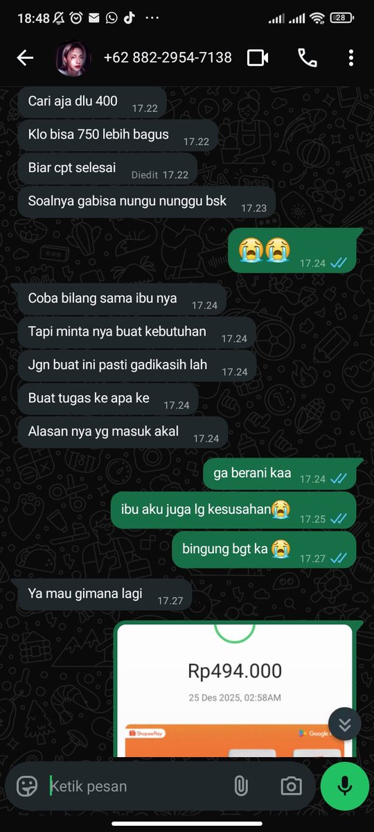 vaylazc's tweet image. Sorry kalau berantakan. Ini pertama kali buat thread soalnya.
Jadi temanku jadi korban job yang ujung2nya ngajuin spinjam/spaylater oleh akun @Siomeimei77 

#zonauang