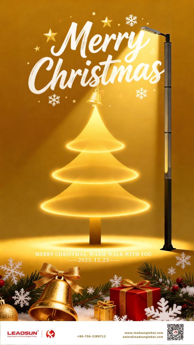 Wishing you a holiday glowing with joy from LEADSUN - Solar Street Light experts! May your season be sustainable, your cheer renewable, and your 2026 shine as bright as a sun-powered night.

#MerryChristmas #SolarPower #StreetLight #LEADSUN #GreenChristmas #CleanEnergy
