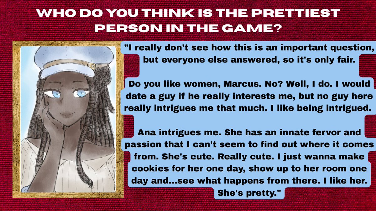 reverbbloodline's tweet photo. Who does the cast think is the prettiest person in the game? Part 3 of 4!

Carrie, Pyra and Becca share their thoughts!
  
#fanganronpa #fangan #fangantwt #reverbbloodlines #dgrb (art by Kyami!) https://t.co/LMBvnColba