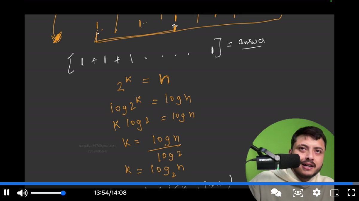 gargdiya367's tweet photo. #Lecture11 of my STRIKE DSA by @rohit_negi9
Today's Topic Covered: BigO, Omega and theta
Time complexity. Totally an eye opening lecture, learnt how to calculate time complexity manually, every concepts cleared, fun and knowelegde lecture....
#strike #dsajourney https://t.co/v6sx8vrjHp