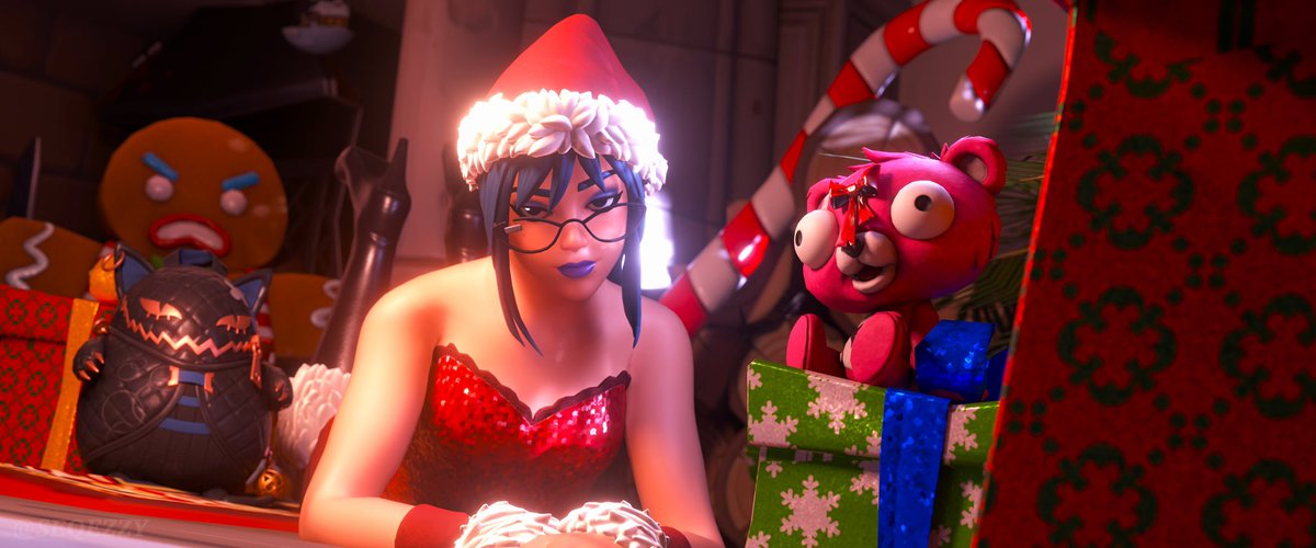 Seqezzy's tweet image. Hope Claus 🐈❤️

#Fortnite #FortniteArt #Winterfest2025