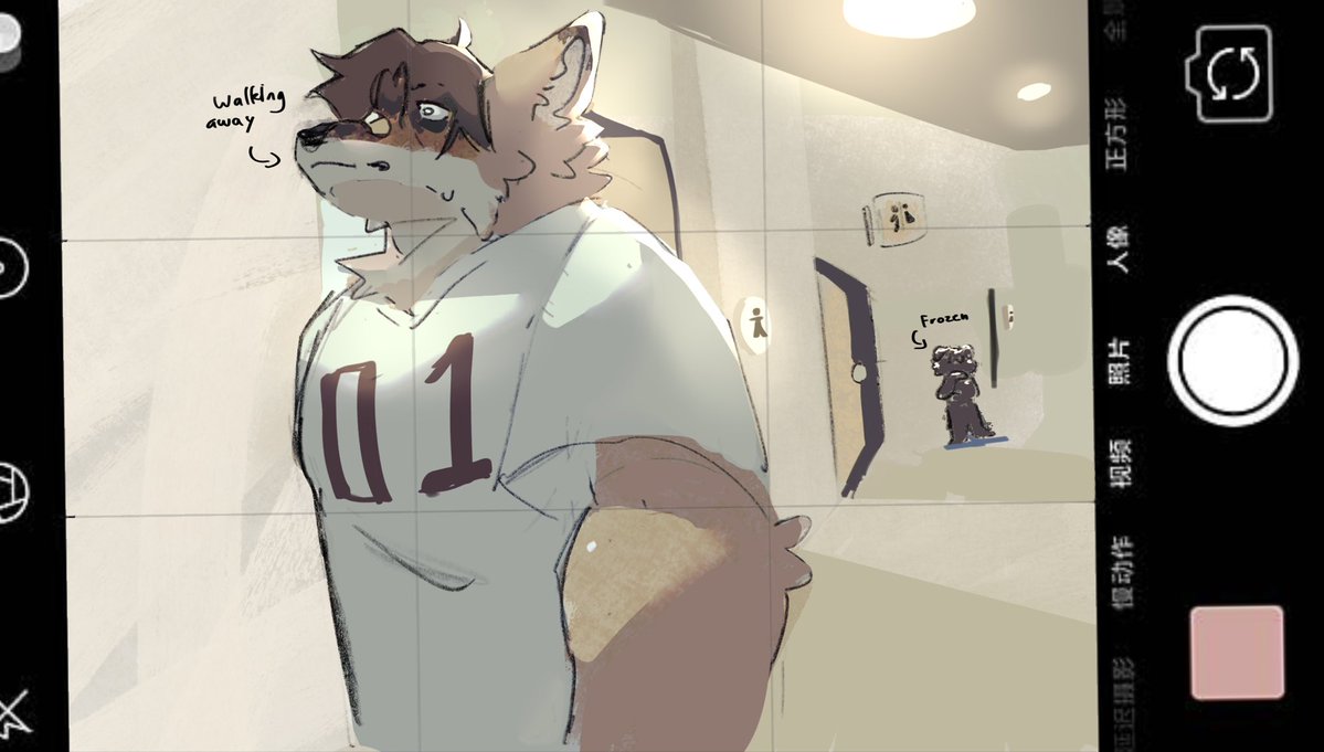 and_arlee's tweet image. The way I turned away after I saw the door slightly open