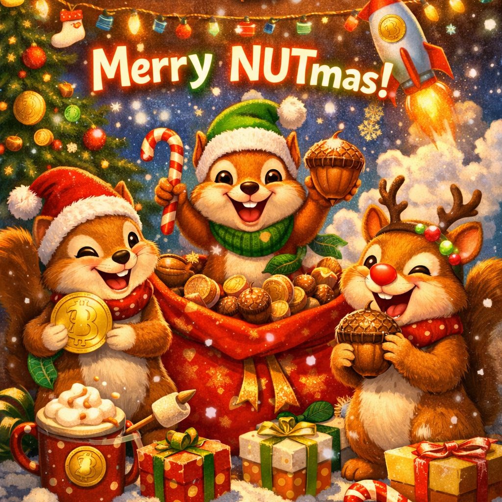 NUT still alive! 🐿

NUT still there to celebrate! ✨

NUT wish you all Merry Christmas to the NUTS fam'! 🎄🥜

#nutcoin #meme #crypto #memecoins $NUT