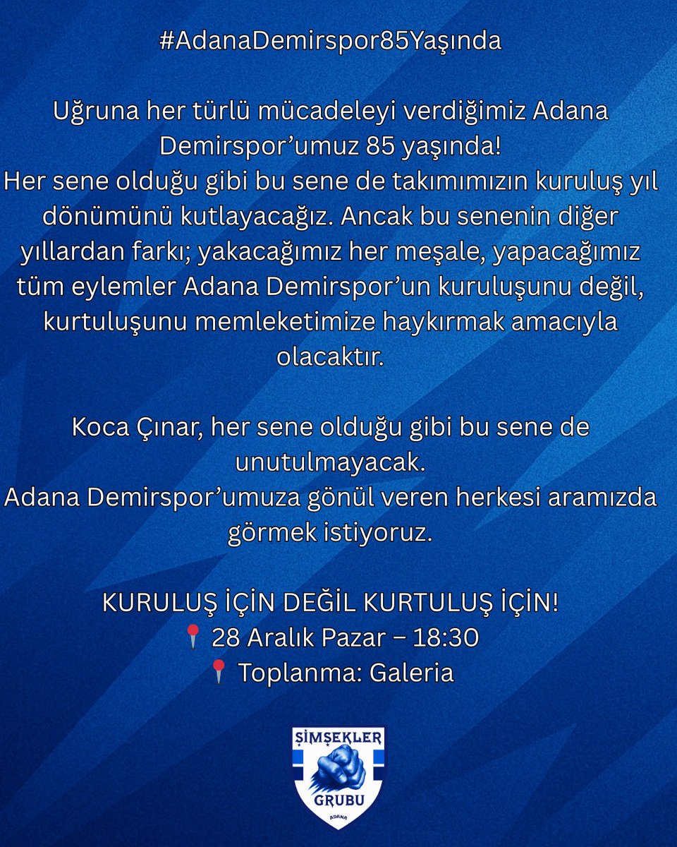 KURULUŞ İÇİN DEĞİL, KURTULUŞ İÇİN !