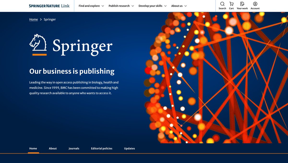springer1842's tweet photo. Our new #Springer hub is here! 🎉 Explore all Springer books, journals, and book series—now in one place. Start discovering today: https://t.co/2iJoPHfJ1v. https://t.co/LrrjKYNGdU