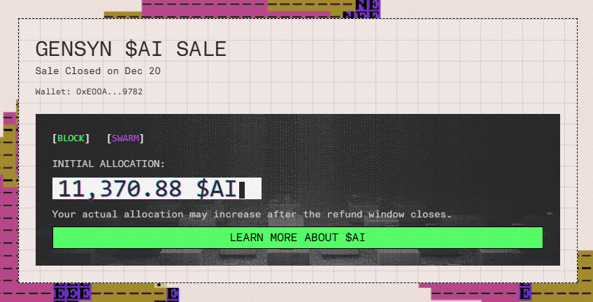 Not much, but honest work! 

i ran only on local PC with total up-time ~1,5 month. 

Thanks <a href="/gensynai/">gensyn</a>