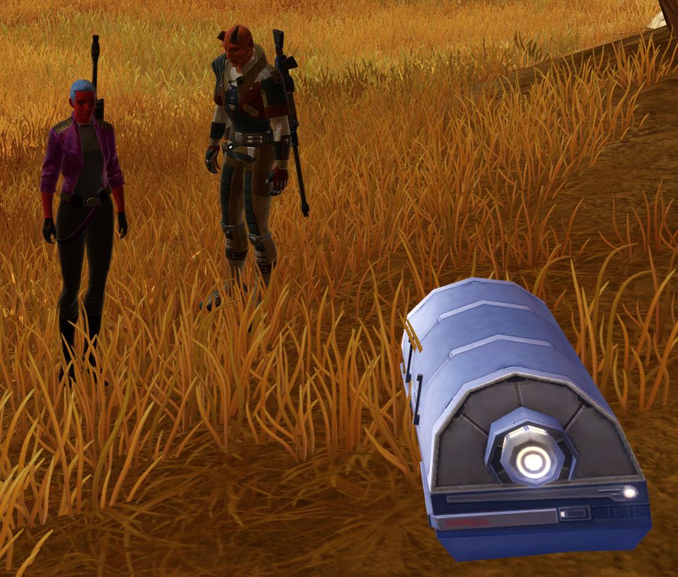 The security chests found throughout Star Wars: The Old Republic aren't that valuable, but I always feel compelled to go out of my way to loot them. They could be guarded by a Champion and two gold elites, and I still go after it. #swtor