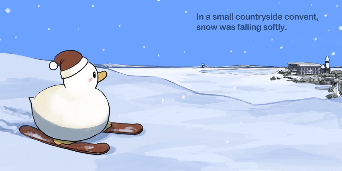 hyxpk's tweet image. 🎄 Merry Christmas! 🎄

I’ve got a Christmas gift for you all!

I created the very first Little Nuns picture book—
a special Christmas edition.
There’s chaos over the Christmas tree!

One chicken is hidden
in the 24 pages.
Hard to spot! 🐓

You can read it on my website!😊