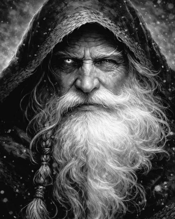 BloodOnBlack's tweet photo. Long before red coats and reindeer bells, the North told stories of Odin the Wanderer.

In winter, Odin was said to walk the villages in disguise
an old man with a wide hat and a heavy cloak
testing generosity, offering quiet help, rewarding kindness,
and reminding people that compassion mattered most when the nights were longest.

He rode Sleipnir, his eight legged horse
a steed that could cross worlds, skies, and realms in a single night.

Centuries later, another winter figure appears in northern folklore:
an old man traveling through the dark,
moving from home to home,
bringing gifts, hope, and warmth to those in need
this time pulled by eight reindeer.

No historian can say these are the same figure.
But folklore doesn’t move in straight lines it echoes.

Eight legs.
Eight reindeer.
A winter journey through the sky.
A traveler who sees who we truly are when no one is watching.

Maybe the story didn’t disappear.
Maybe it simply learned a new name.

In the deepest winter, the greatest strength is kindness.
What we give to others is what carries us through the dark.

And maybe winter has always needed a reminder
that generosity is a kind of magic,
and kindness still travels the longest distance of all.

Credit to the Author.