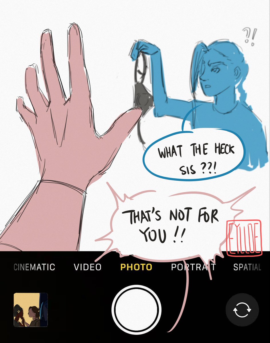 Eylloe's tweet image. day 25/31 merry Christmas! heres a quick sketch bcs im quite busy 😭😭#Caitvi