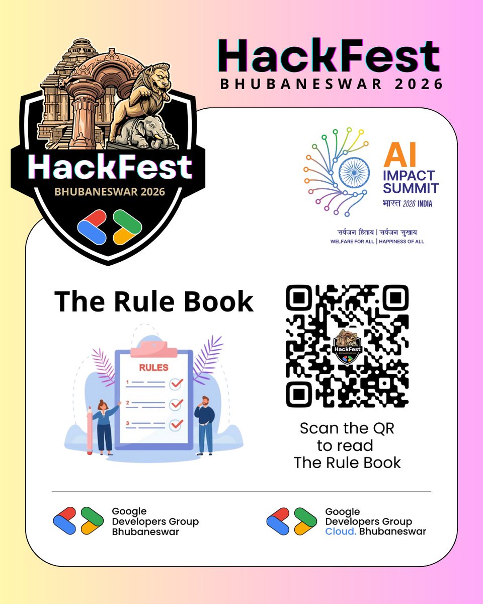📢 Registrations Are Now Live | HackFest Bhubaneswar 2026 
The wait is over! Registrations for HackFest Bhubaneswar 2026 are officially open.
If you’re ready to collaborate, innovate, and build solutions for real-world challenges, this is your moment to get started.
#gdgbbsr #gdg