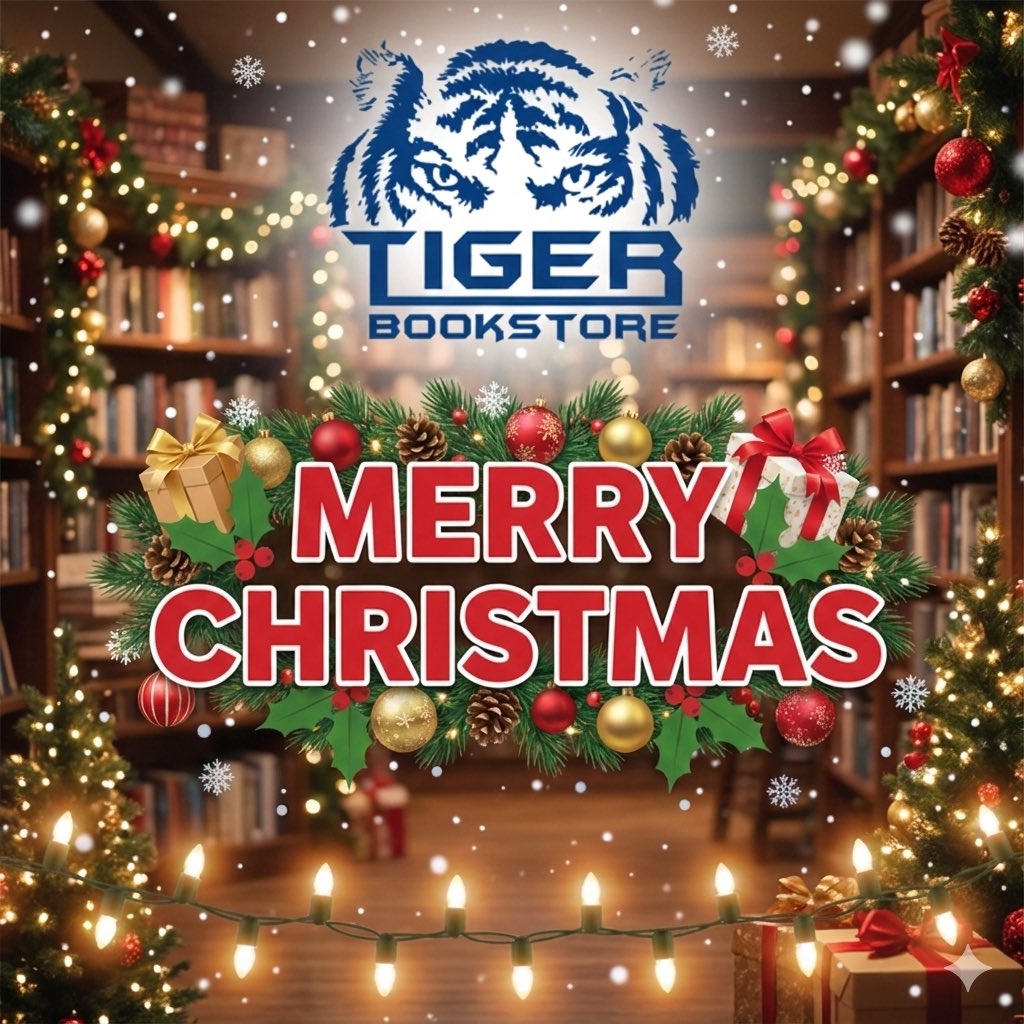 TigerBookstore's tweet photo. Wishing you a Merry Christmas from all of us at Tiger Bookstore! https://t.co/ixLdizDOUg