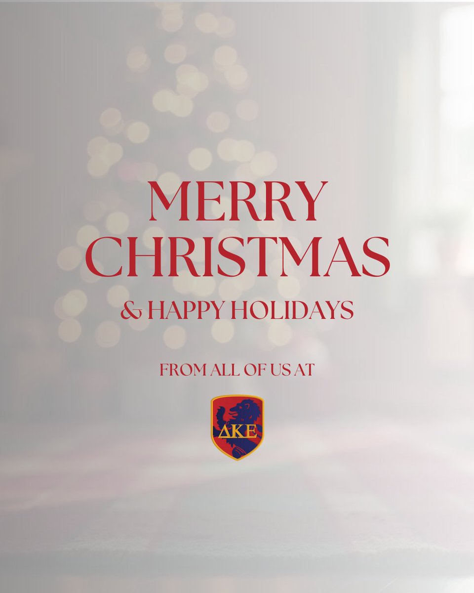 Merry Christmas and Happy Holidays to our brothers, alumni, and friends across Delta Kappa Epsilon.