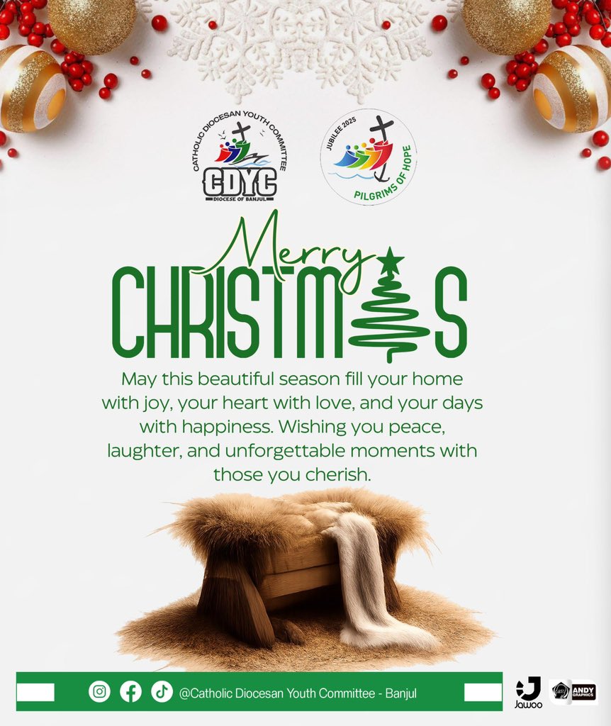 Merry Christmas🎄🎉
May the joy of Christ birth fill your hearts with peace, love, and renewed hope. Wishing you and your loved ones a season full of blessings and beautiful moments❤️

#CDYC #Christmas
