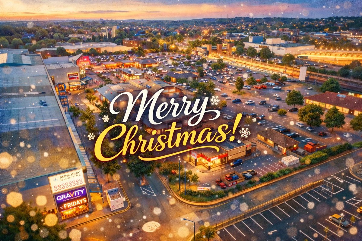 Merry Christmas from everyone at Stevenage Leisure Park🎄

Wishing all our visitors a wonderful festive season filled with joy, warmth and a little bit of Christmas magic. Thank you for supporting Stevenage throughout the year and for being such a valued part of the community.