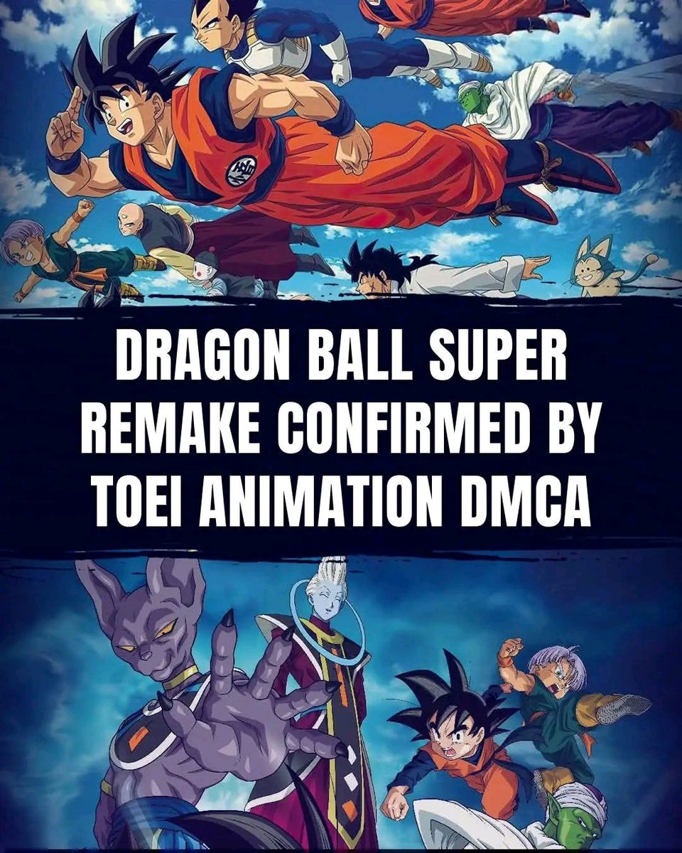 dbs_10_10's tweet image. The Dragon Ball Super anime remake rumors have seemingly been accidentally confirmed by Toei after they've issued a copyright claim on a leaked image.
