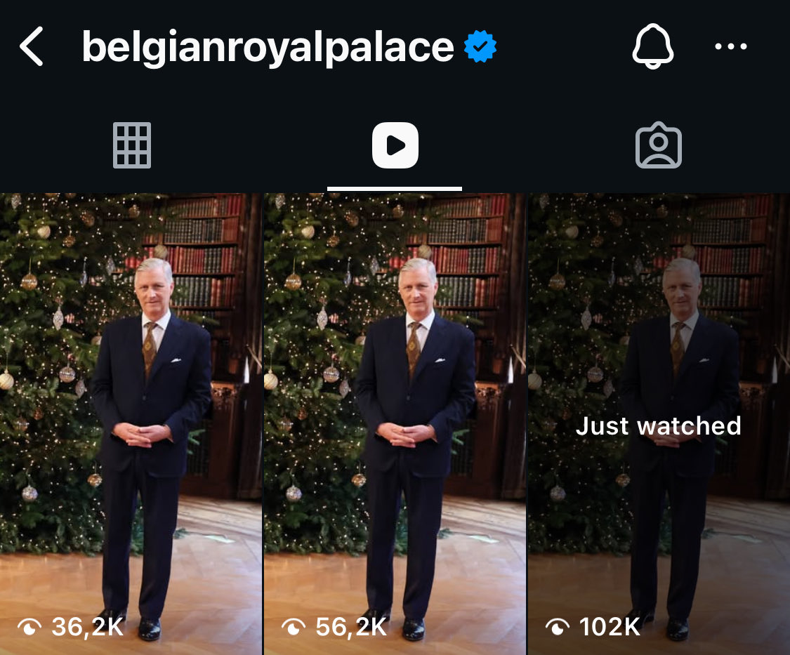spacitroncactus's tweet image. belgian core is the king posting 3 different reels where he says the same christmas speech but in the 3 official languages of the country