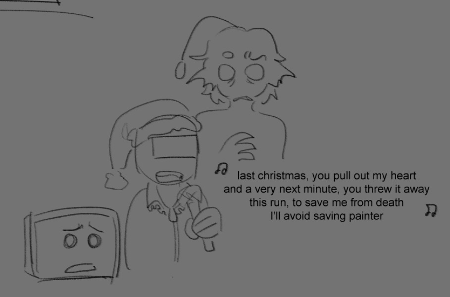 I only have this ass drawing for christmas. good night everyone