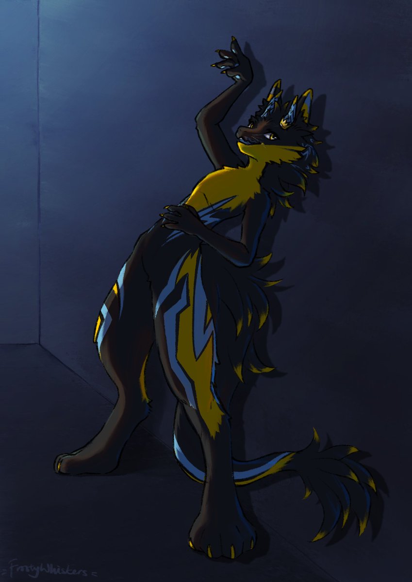 AndGoodbye1's tweet photo. Got myself some art of me in that stupid jax pose!

Art by: @Fr0stywhiskers ! https://t.co/iZjWT1r0yH