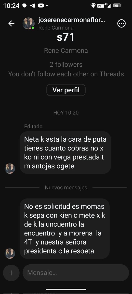 Alets_Baez's tweet photo. Ya tengo otro hater 😂 y dice que me va a encontrar @joserenecarmonaflores un viejito misógino, grosero y fanático. Hace mucho que no me tocaba uno así 🤣🤣 https://t.co/gtP7xR5zOm
