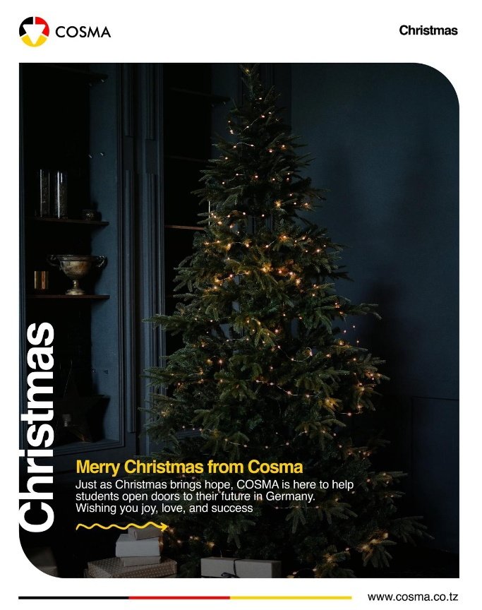 cosmatanzania's tweet photo. Merry  Christmas From COSMA https://t.co/gQjexA6dsg