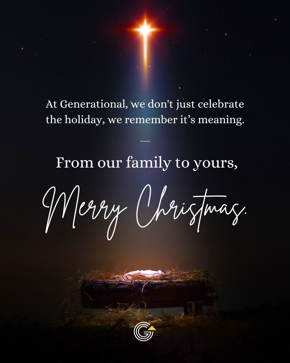Merry Christmas from the Generational family! Wishing you all peace and joy this holiday season.