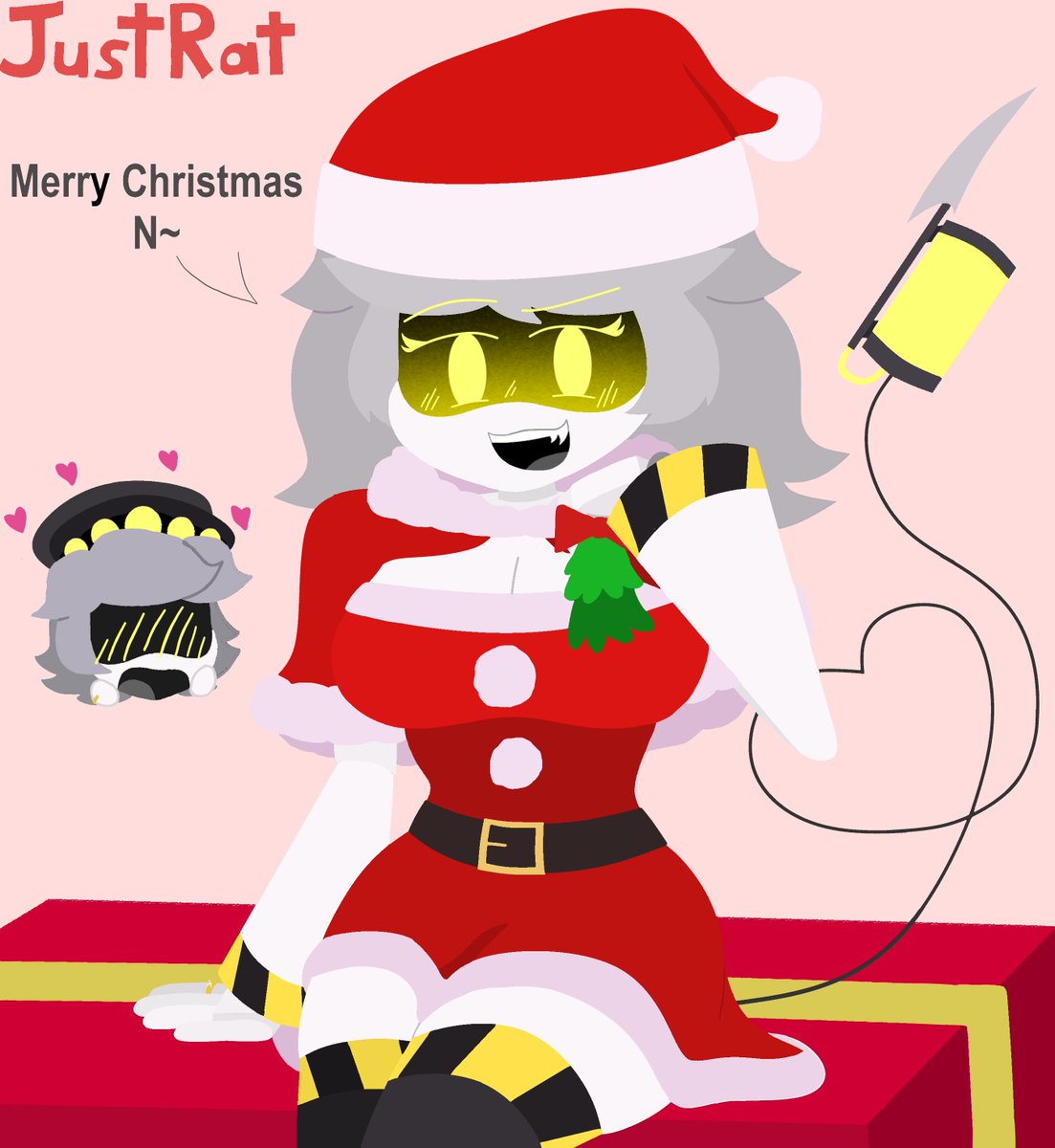 The best Christmas present N could ever have, besides of a golden retriever 

Merry Christmas to all that celebrate it! :DD
#MurderDrones #SerialDesignationN #SerialDesignationV #eNVy #Mdtwt