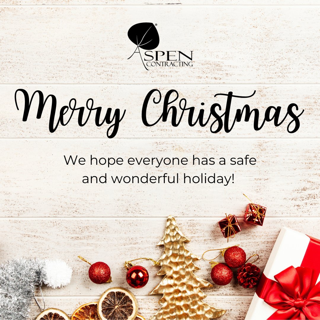 Wishing you a joyful and peaceful holiday season from all of us at Aspen Contracting! 🎄 

#HappyHolidays #AspenContracting