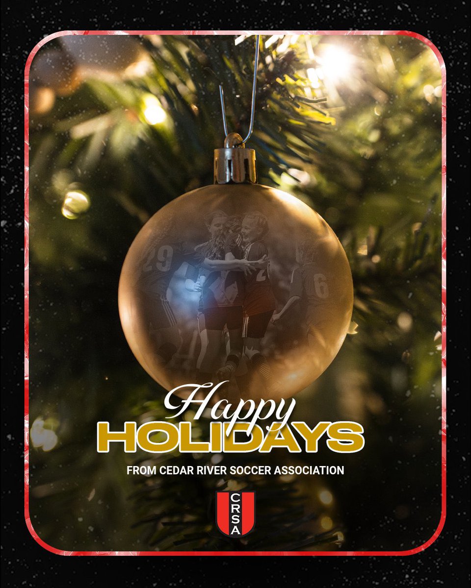 🎄❄️ Happy Holidays from CRSA! ❄️🎄

Wishing our CRSA families a joyful, safe, and relaxing holiday season! ⚽️
