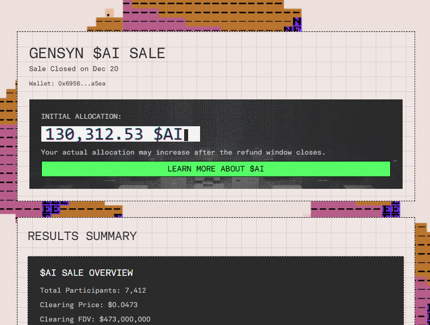 kittu2141's tweet image. Grateful to receive my $AI allocation 🙏
Thanks @gensynai for building something solid, and massive thanks to @xRahulTalks for the timely help &amp;amp; alpha.
Onwards 🚀