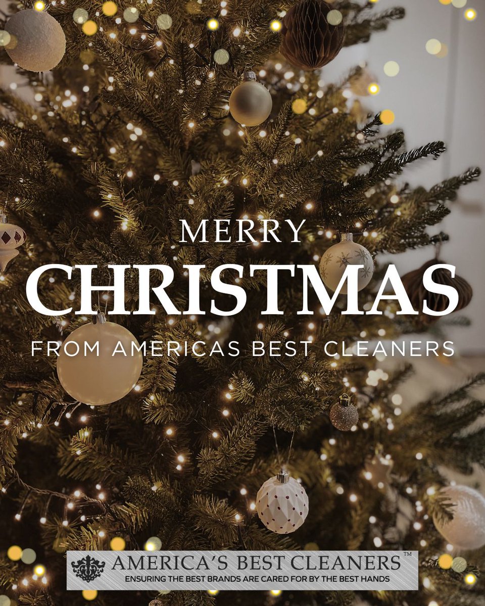 couturecare's tweet photo. Wishing you a very Merry Christmas from all of us at America’s Best Cleaners. May your holiday season be filled with peace, joy, and time with the people who matter most. https://t.co/CcoN5R9jpK