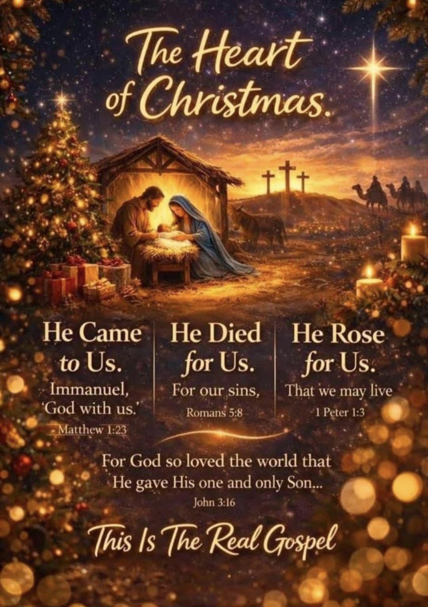 sasisunil's tweet photo. GREATEST ever To Grace the Planet EARTH!
But the angel said to them, Do not be afraid. I bring you good news that will cause great joy for all the people. 
Today in the town of David a Savior has been born to you; he is the Messiah, the Lord.

 - LUKE 2 :10,11

#MerryChristmas https://t.co/09jeLblh8U
