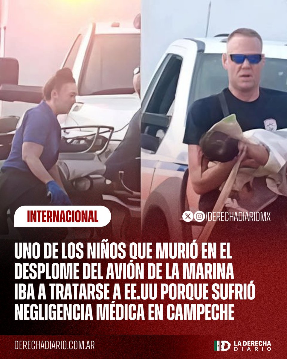 EmilioVallejoRL's tweet photo. ¡Qué tal! Negligencia médica del sistema de salud tipo Dinamarca agravó al niño que murió en Galveston y terminaron de matarlo con el desplome del avión de la Marina por falta de mantenimiento gracias al austericidio obradorista.

MORENA mata. https://t.co/7uPk5y6mRw