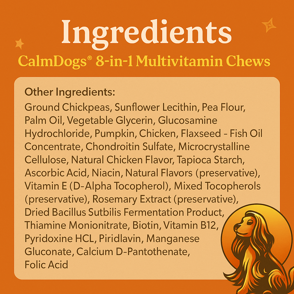 CalmShops's tweet image. Boost your dog's health with Calmdogs® 8-in-1 Daily Multivitamin Chews! Just £12.95 for a balanced blend of essential nutrients. Keep your pup healthy every day! 🐶✨ #DogHealth #Calmdogs calmshops.co.uk/products/calmd…