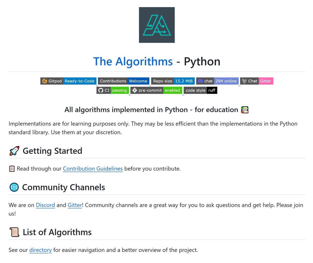 techNmak's tweet photo. If you’re into Python (or even just pretending to be 😏)… there’s a repo you cannot afford to sleep on.

It’s called The Algorithms - Python.

 👉 Every algorithm you’ve ever read about (and 100 more you haven’t), implemented in Python.

Just look at the categories inside 👇

maths
sorts
graphs
hashes
matrix
ciphers
geodesy
physics
quantum
strings
fractals
geometry
graphics
knapsack
searches
financial
blockchain
scheduling
conversions
electronics
fuzzy_logic
backtracking
audio_filters
file_transfer
project_euler
greedy_methods
linear_algebra
neural_network
boolean_algebra
computer_vision
data_structures
networking_flow
web_programming
bit_manipulation
data_compression
machine_learning
cellular_automata
genetic_algorithm
divide_and_conquer
linear_programming
dynamic_programming
digital_image_processing

Purely written for learning, exploring, and tinkering.

📚 You want to actually understand how algorithms work? This repo is a goldmine.

💡 You want to flex by dropping rare algorithm knowledge in code reviews? This is your ammo.

 ➡️ Open it.
 ➡️ Star it.
 ➡️ Thank me later.

GitHub repo is in the comments.

♻️ Repost to save someone $$$ and a lot of confusion.
✔️ You can follow @techNmak, for more insights.