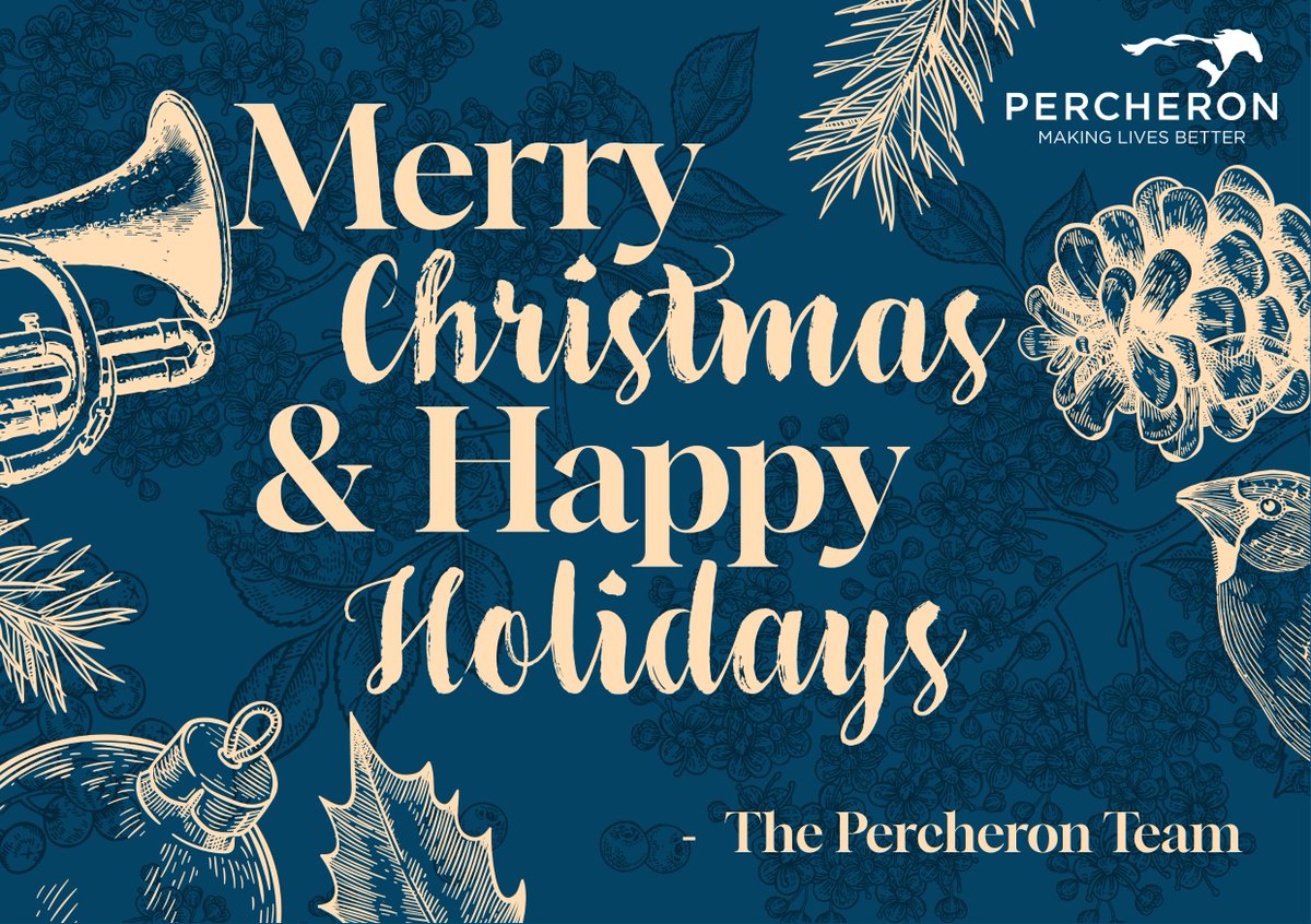 Wishing you a Merry Christmas and Happy Holidays from all of us at Percheron! 🎄✨ May this season be filled with joy, laughter, and cherished moments with family and friends.

Please note that all offices will be closed Christmas Eve and Christmas Day❄️