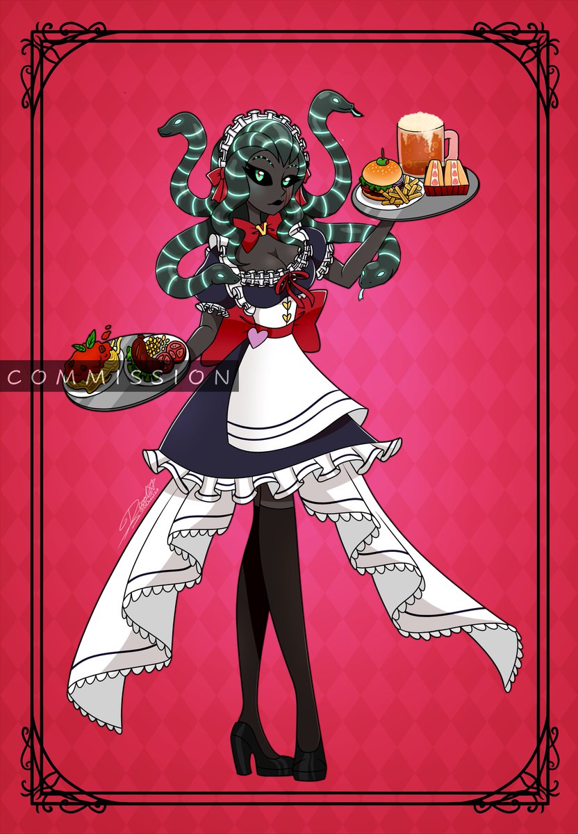 GDcool27's tweet image. HO HO HO! Vex and the Crew are Here to serve! OwO

THANK YOU TO @Solav46  For Commissioning these four awesome peeps! Look at em ready to show the hotel ,the V's Dedication UvU

*Full Body/ Rendered*     
*Vees/HH Maid and Butler Style* 
#Commission #HazbinHotel #HazbinHotelOC