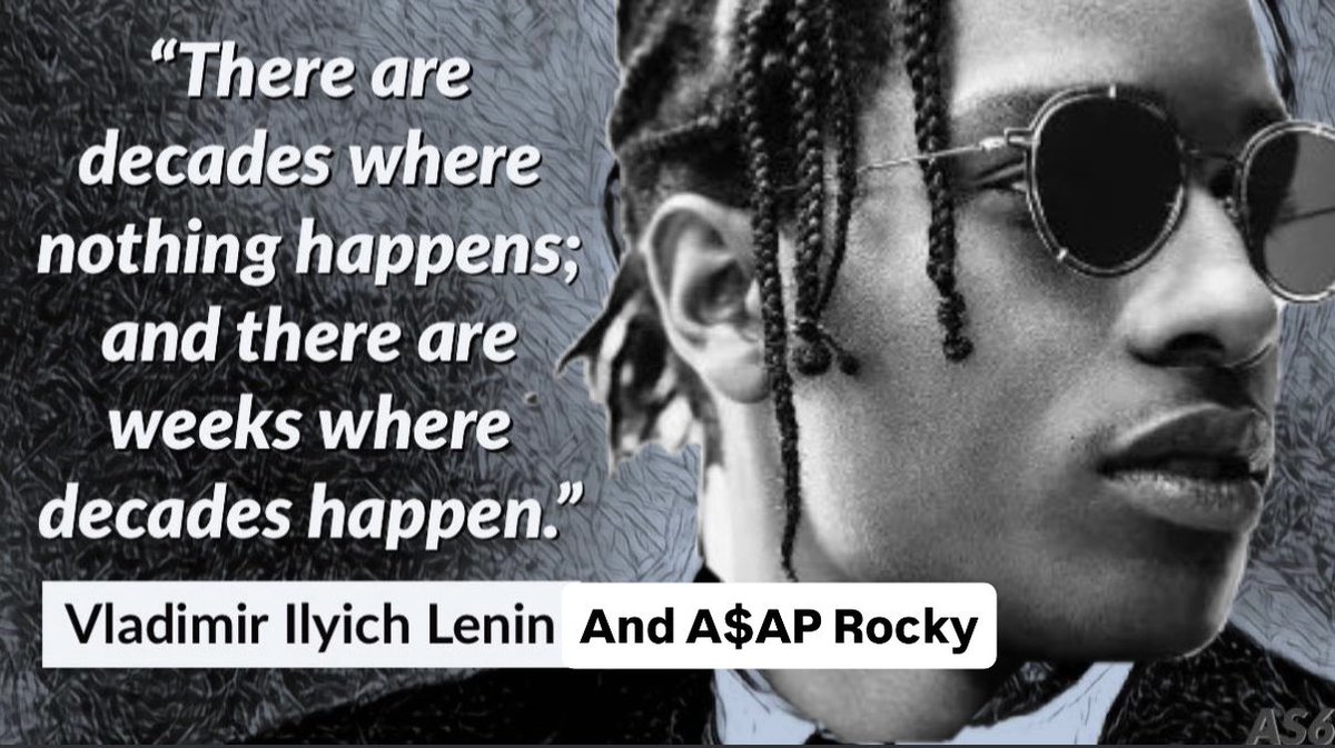 flackospalace's tweet image. Comrade A$AP Rocky??? WHY IS HE QUOTING LENIN LMFAOOOO