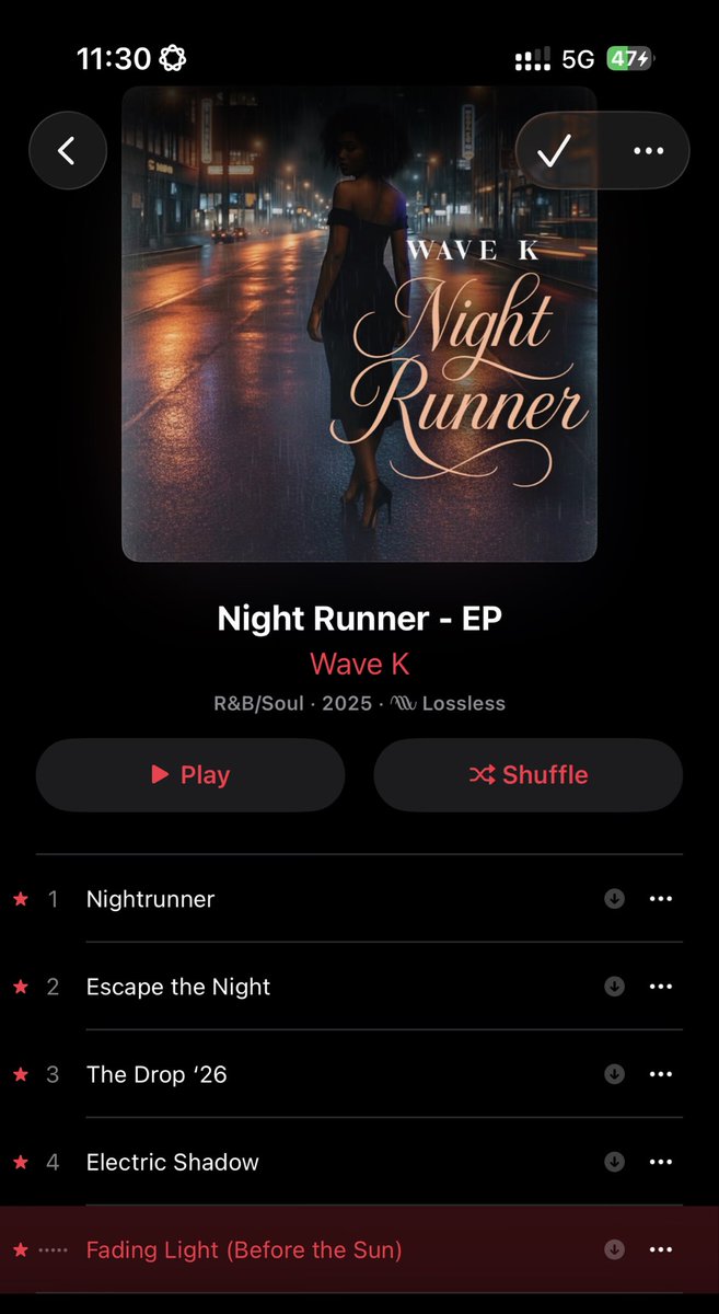 OfficialWaveK's tweet image. made Night Runner for the listeners who love a story. Inspired by the concept albums I grew up on, this project has a distinct beginning, middle, and end.
5 tracks. No wasted moments. It gets right to the point.

#NightRunner #WaveK #Trapsoul #RnB #ConceptAlbum #Storytelling