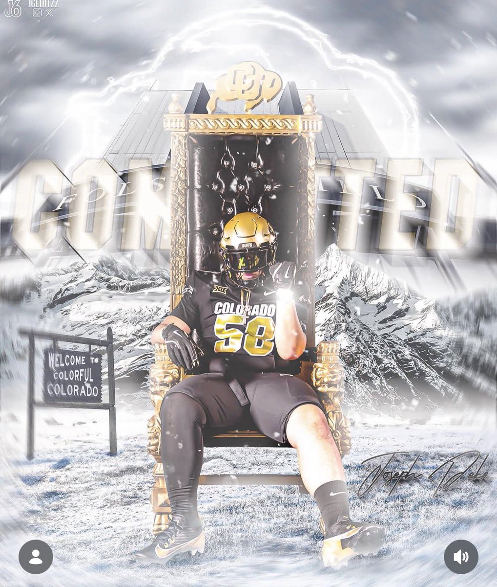 keepitbuffs's tweet photo. 2026 3 ⭐️ DL Joseph Peko commits to Colorado ‼️🔥⏳ Welcome H🦬ME #SkoBuffs🦬 #UpTheSko #ShakeBackSZN https://t.co/Y9AnMKJmDk