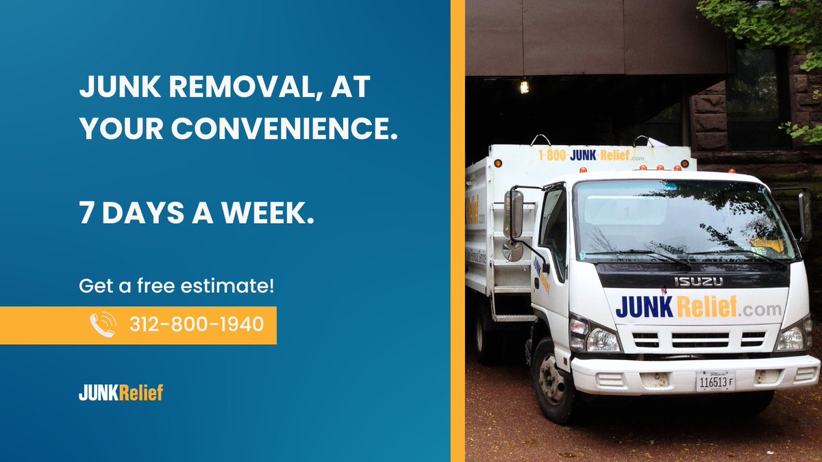 JunkRelief's tweet image. Junk removal can be a daunting task, but it gets a bit easier when it's available daily. Our team is ready when you are. 🙌

#junkrelief #junkremoval #declutterchicago #chicagohauling