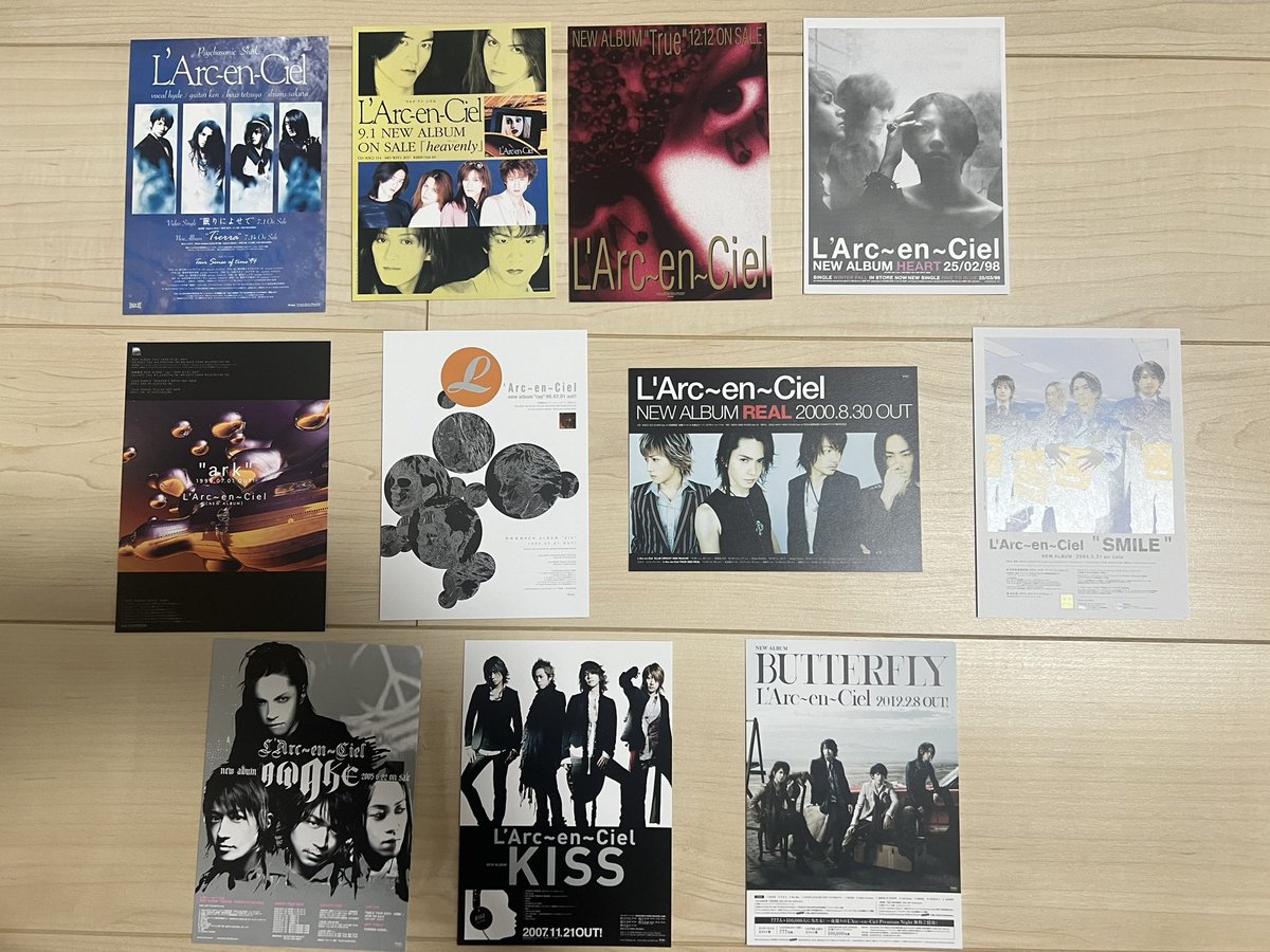 L'Arc〜en〜CielのコンプリートアルバムBOXの特典、ポストカードセット