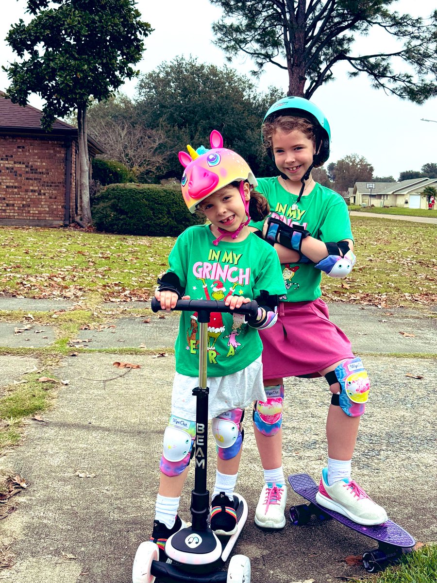 Benefits of a 70 degree Christmas Day: they can use the gifts they got